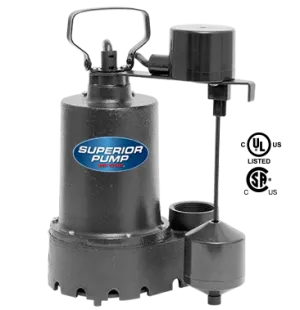 Superior Pump 1/2 HP Cast Iron Sump Pump with Vertical Float Switch