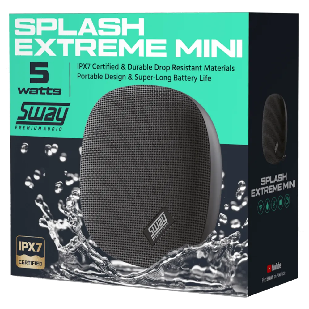 Sway Splash Extreme Mini Waterproof Bluetooth Speaker
