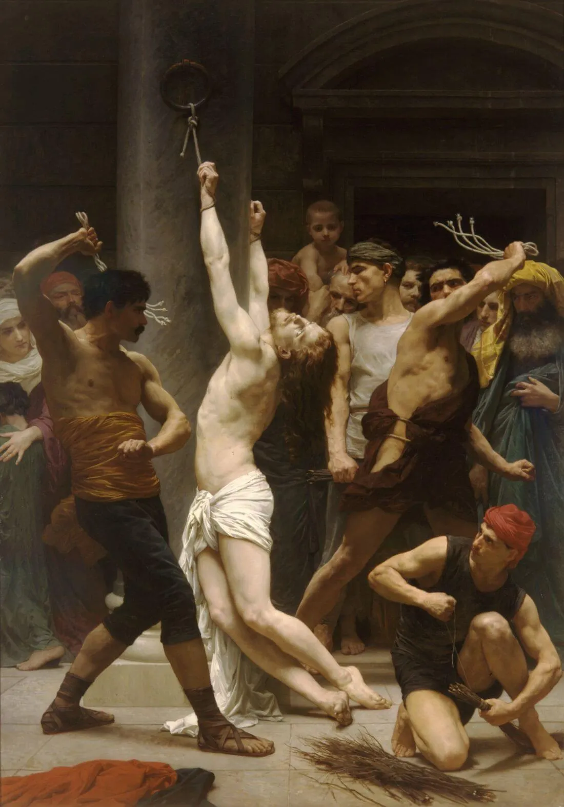 The Flagellation of Our Lord Jesus Christ (Flagellation de Notre Seigneur Jesus Christ) – Adolphe-William Bouguereau Painting - Large Art Prints
