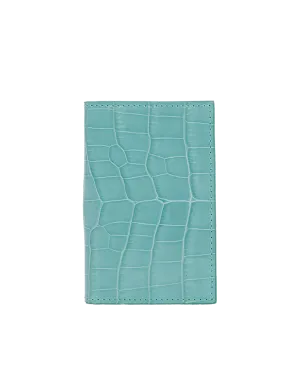 Tiffany Blue Crocodile Bi-Fold Holder