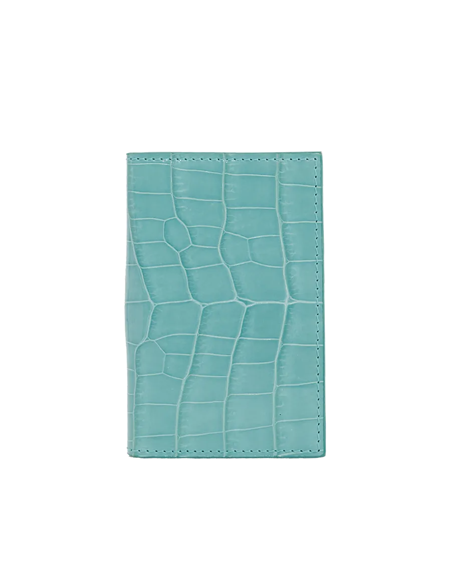 Tiffany Blue Crocodile Bi-Fold Holder