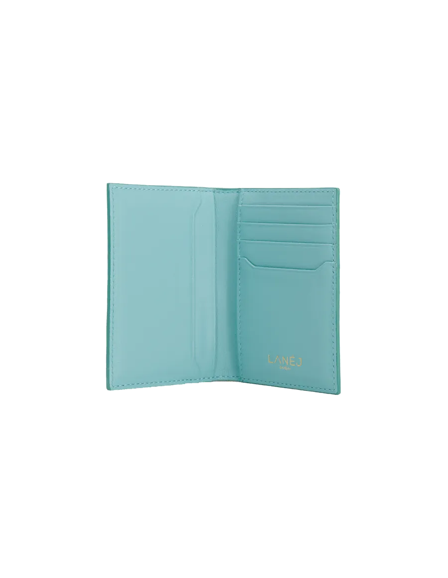 Tiffany Blue Crocodile Bi-Fold Holder