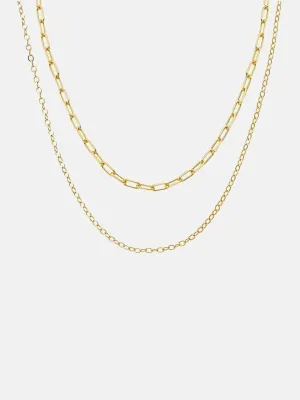 Two In One Graduated Paperclip Necklace