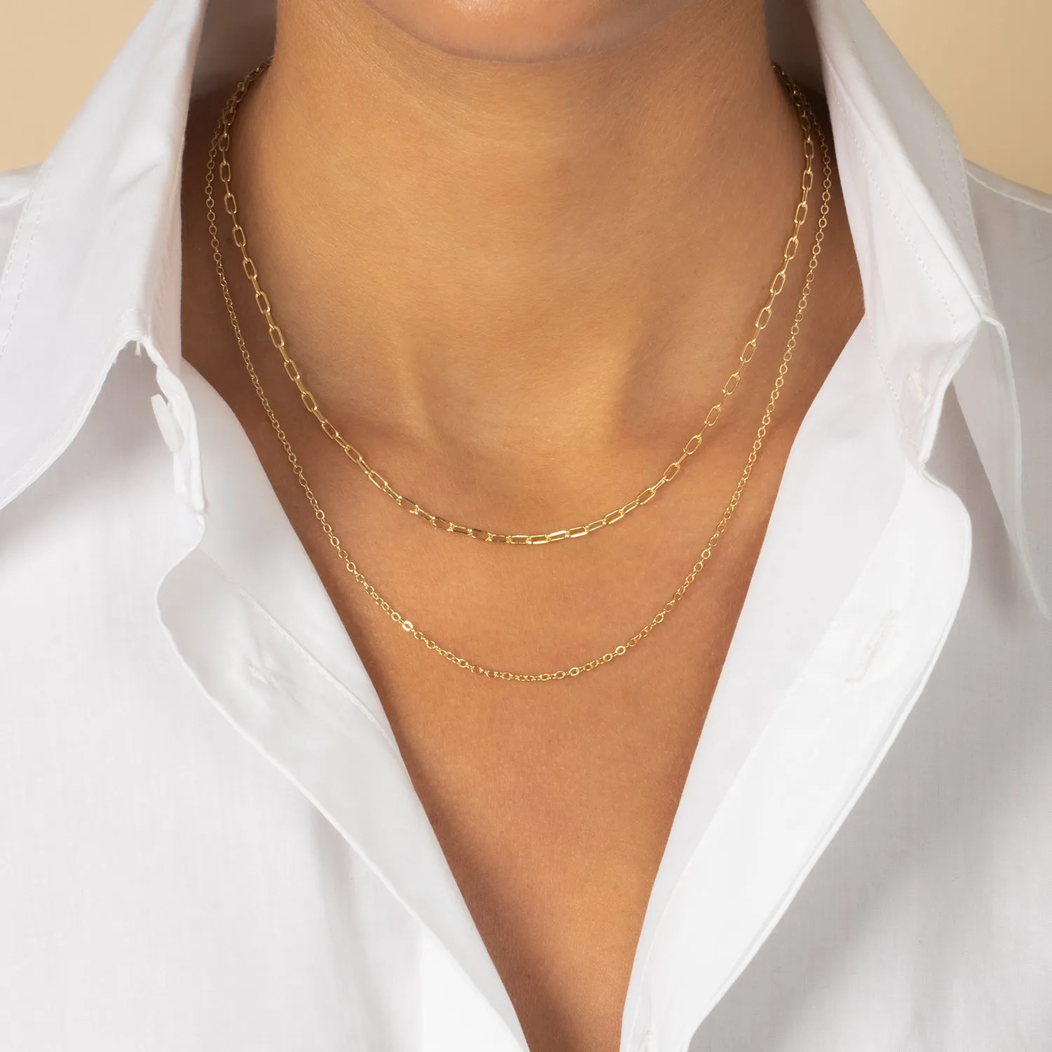 Two In One Graduated Paperclip Necklace