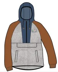 Woodland 1/2 Zip Recycled Polar Fleece - Grey Marl