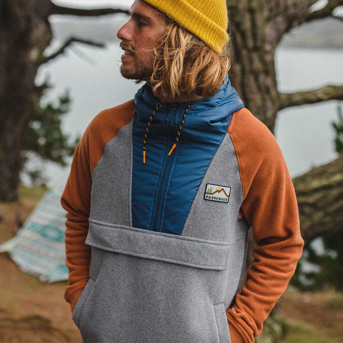 Woodland 1/2 Zip Recycled Polar Fleece - Grey Marl
