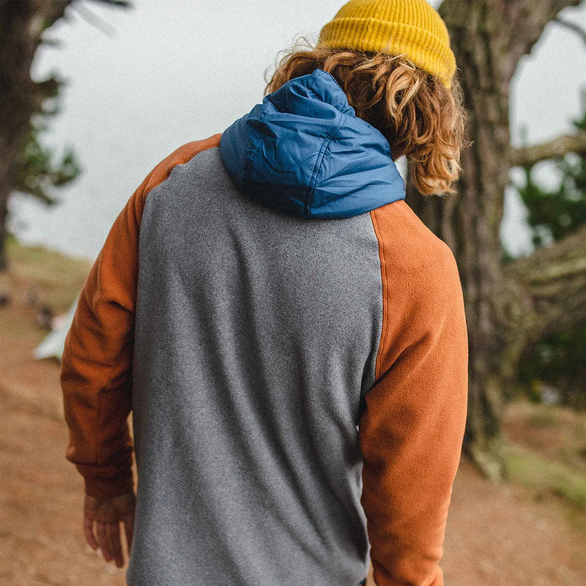 Woodland 1/2 Zip Recycled Polar Fleece - Grey Marl