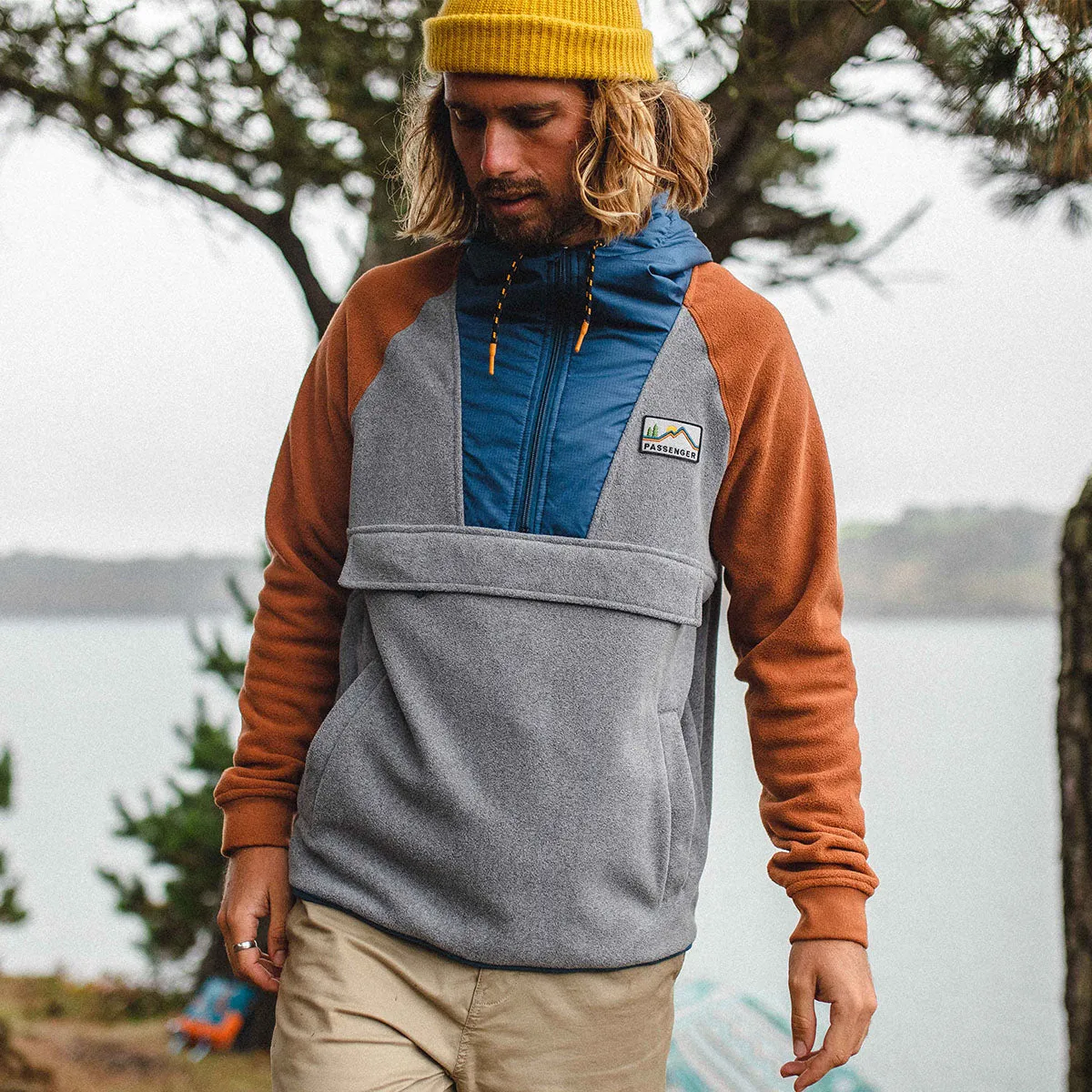 Woodland 1/2 Zip Recycled Polar Fleece - Grey Marl