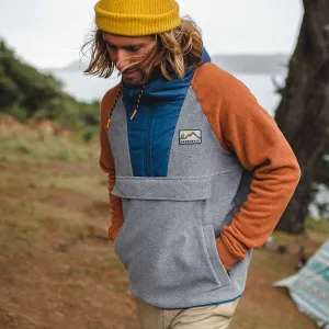 Woodland 1/2 Zip Recycled Polar Fleece - Grey Marl
