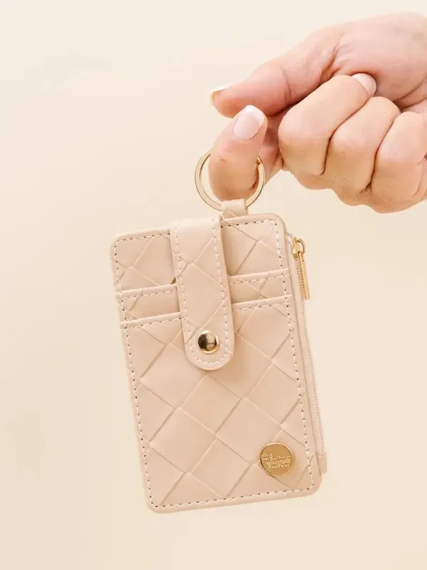 Woven Oat Keychain Wallet