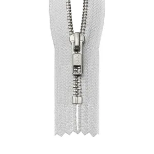 YKK #5 Aluminum Closed-End Zipper - White