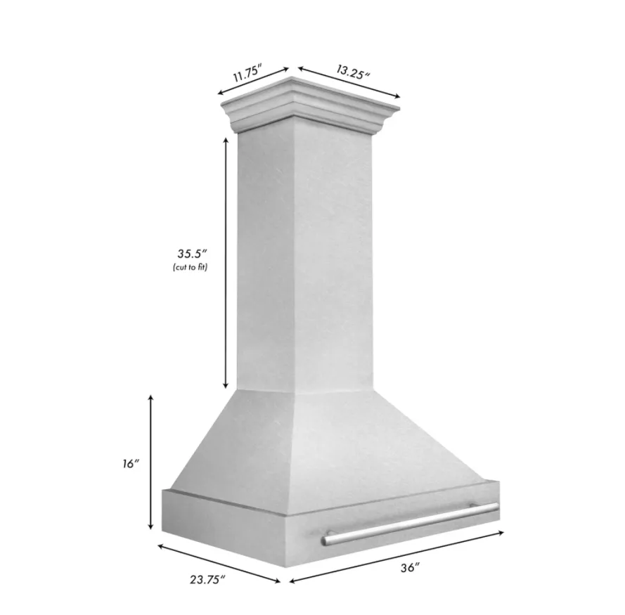 ZLINE 30" DuraSnow Stainless Steel Range Hood with Red Gloss Shell (8654SNX-RG-30)